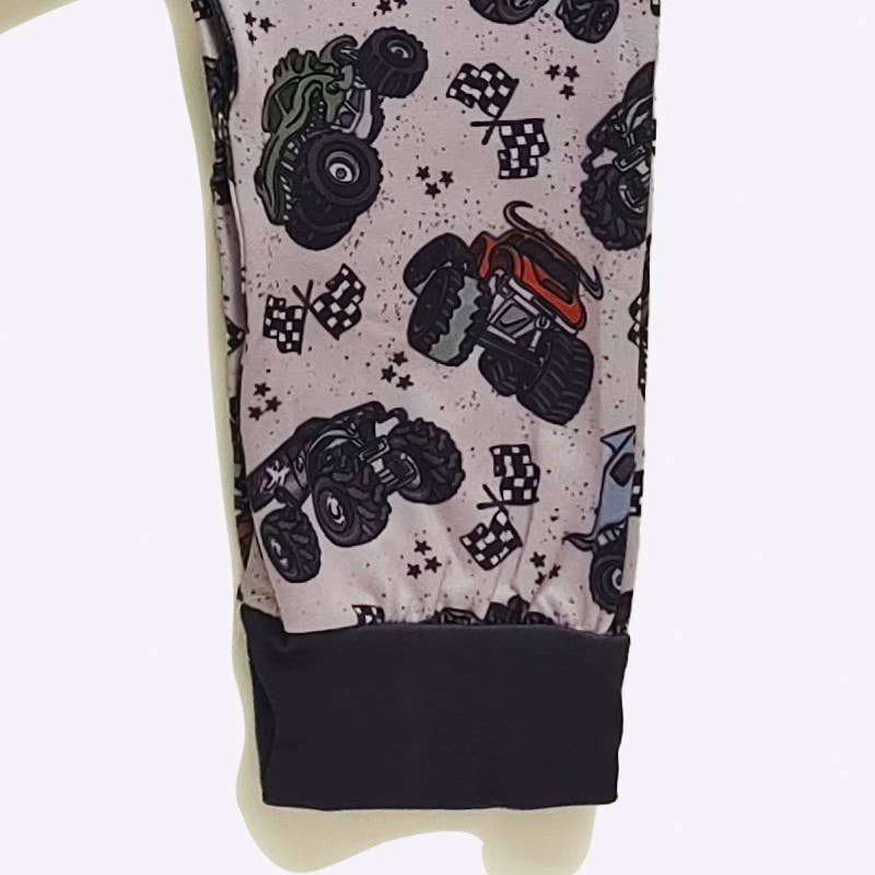 Monster Truck Boy Romper