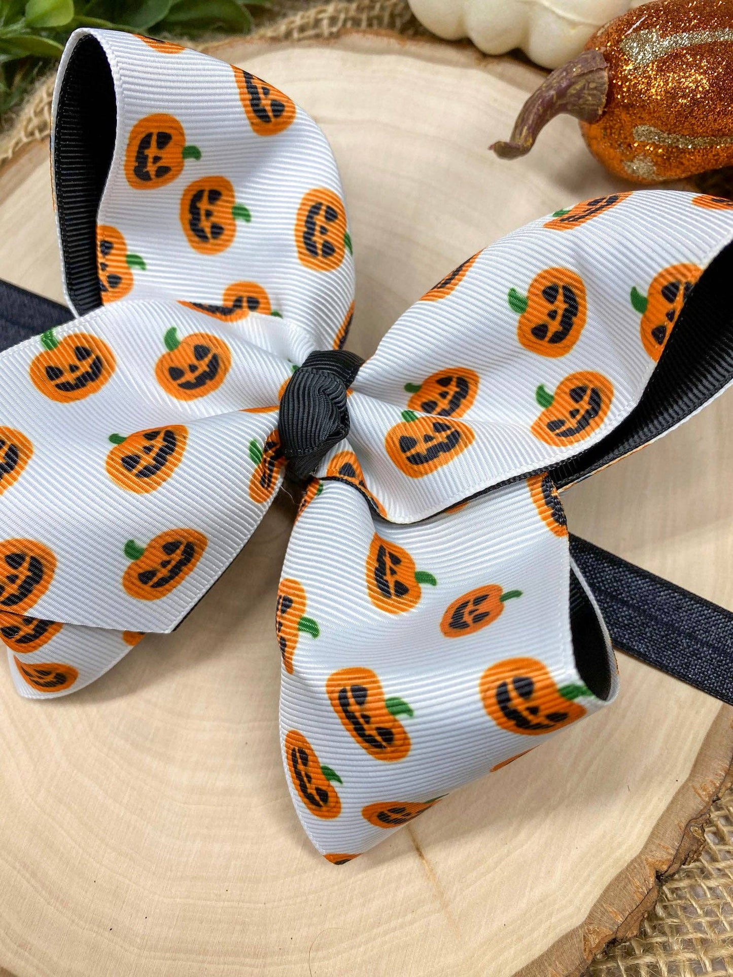 White Jack-O-Lantern Headband