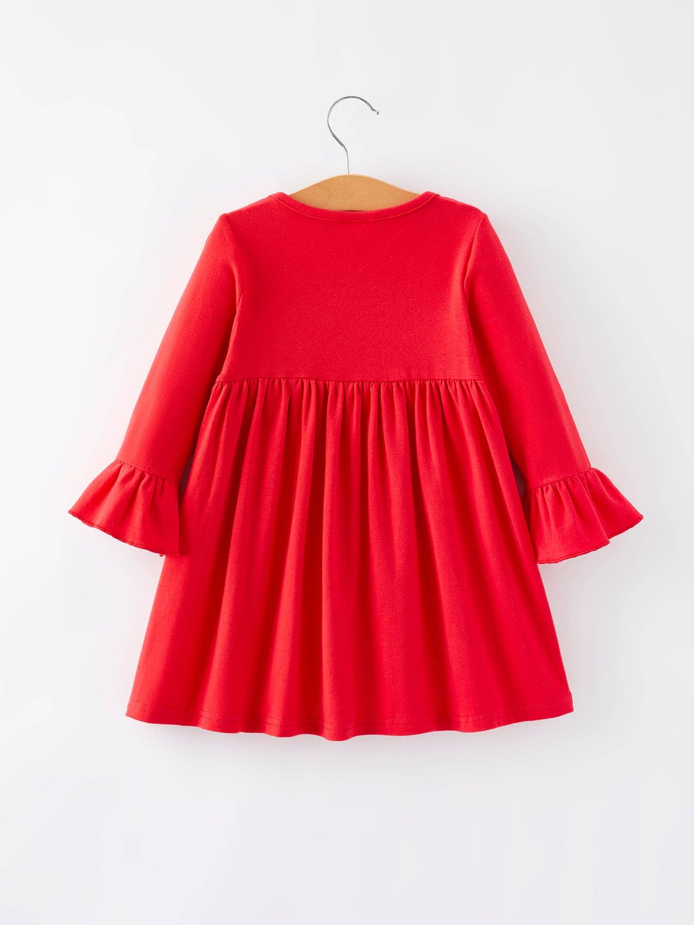 Christmas Bow Red Smocking Dress