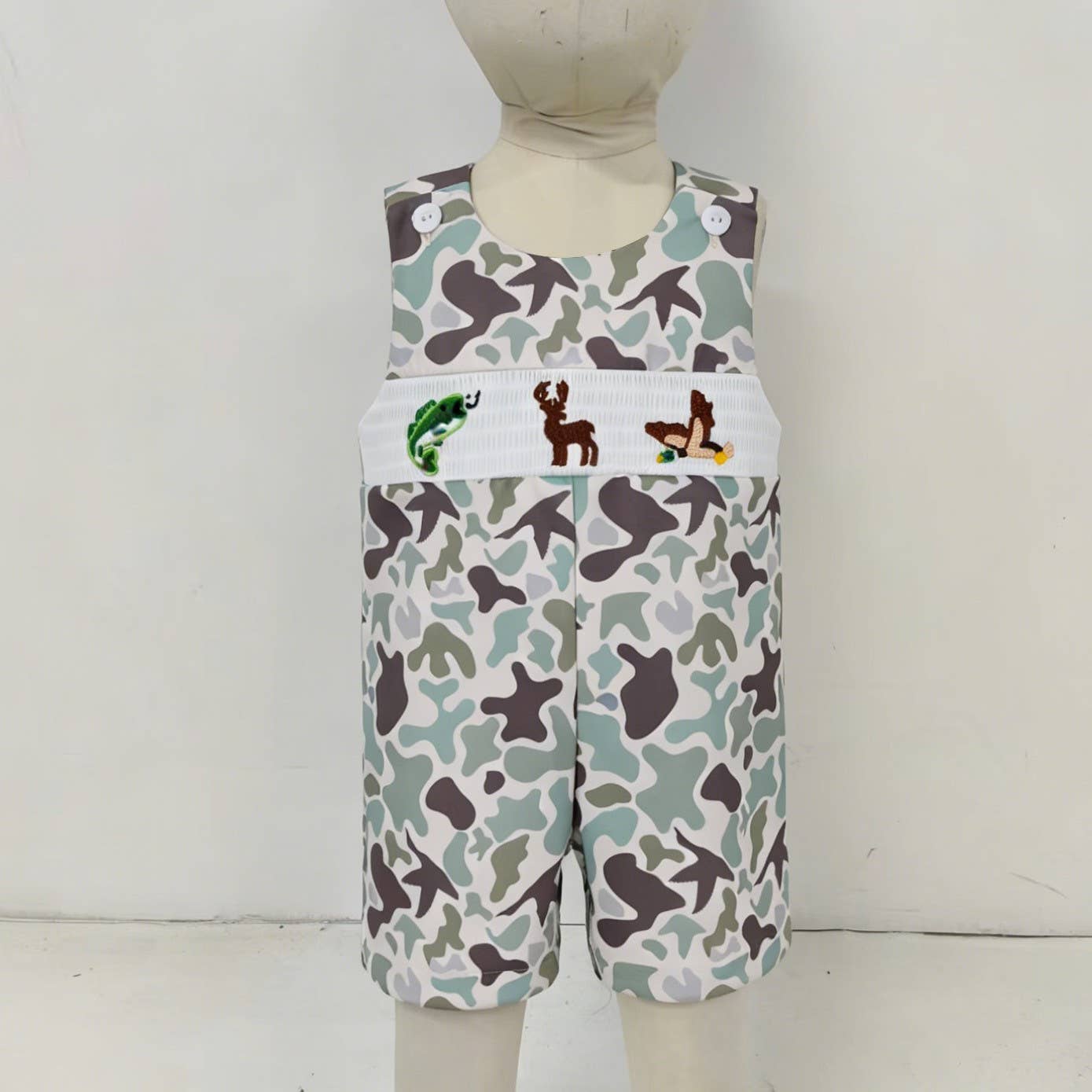 Muted Camo Smocked Jon Jon