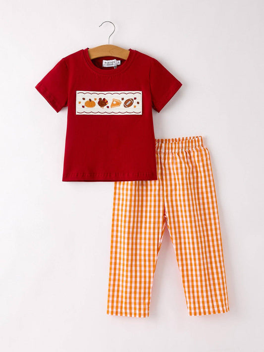 Fall Orange Check Set