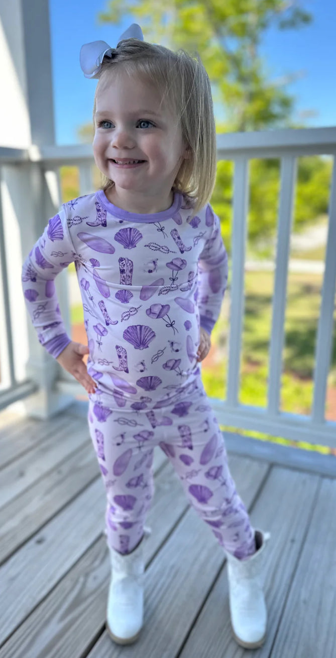 Purple Yeehaw Bamboo Pajamas