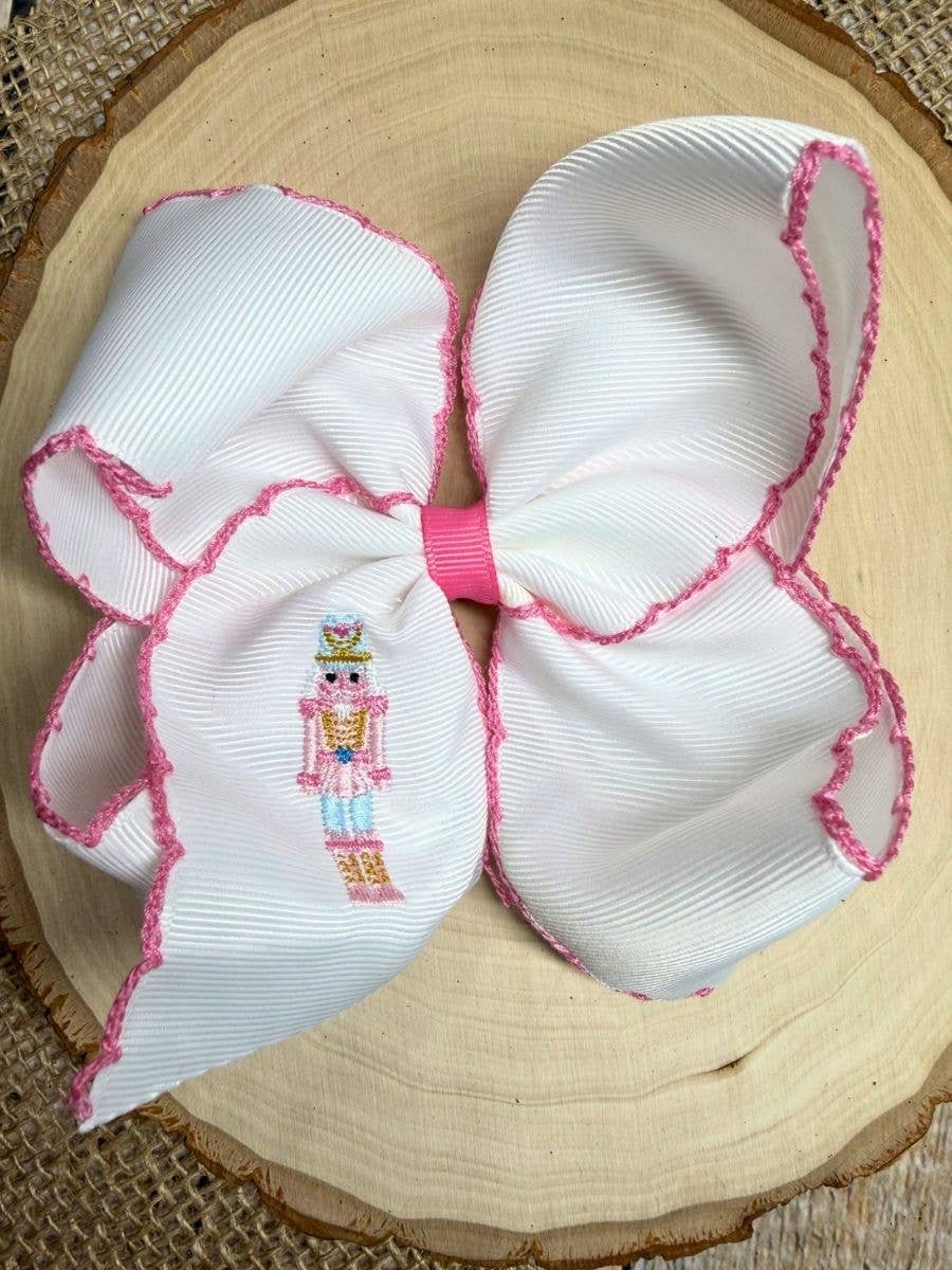 Pink Nutcracker Hair Bow