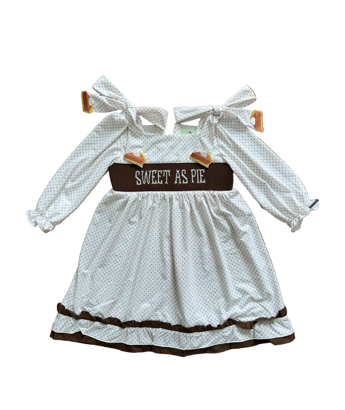 Sweet as Pie Girl Brown Dress
