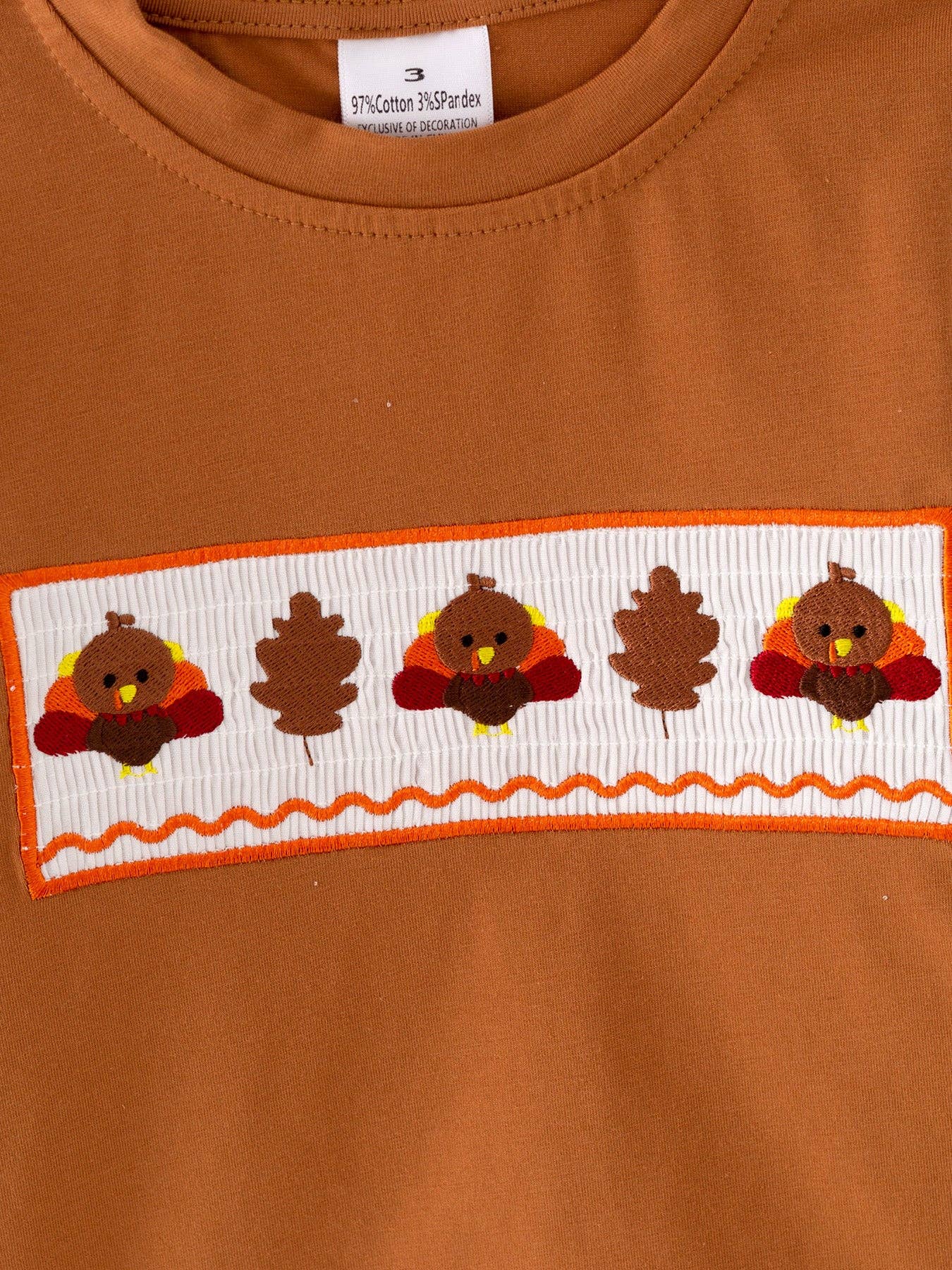 Thanksgiving Brown Smock Set