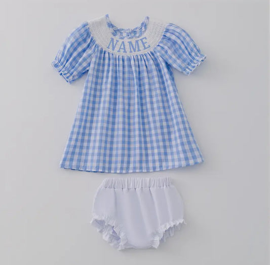 Light Blue Custom Bloomer Set