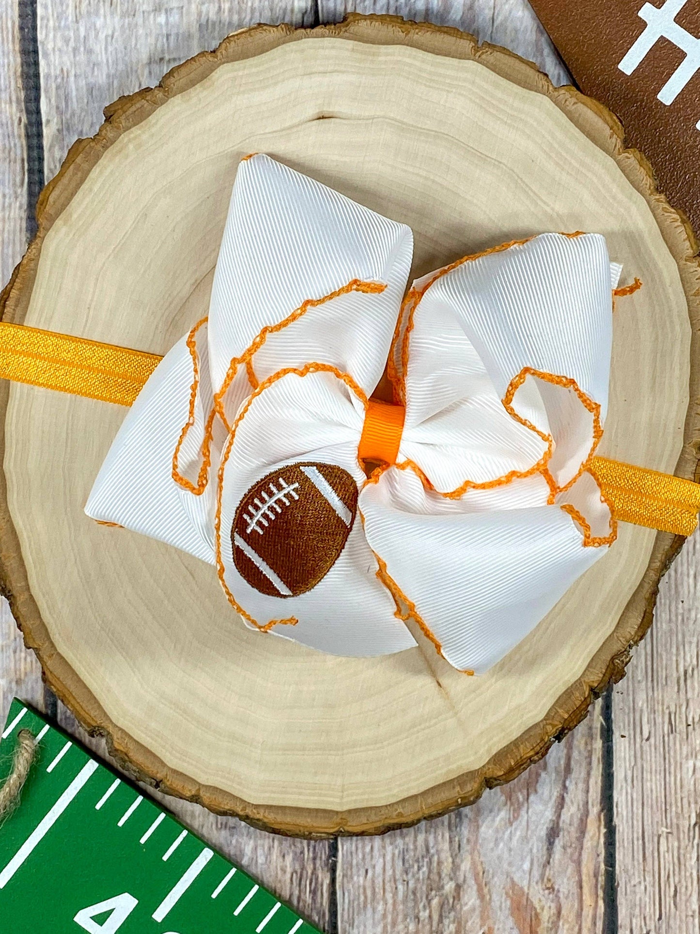 Football  Moonstitch Bow Headbands