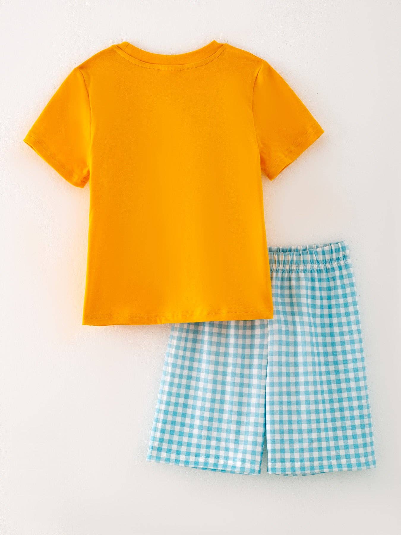 Pumpkin Chenille Boys Shorts Set