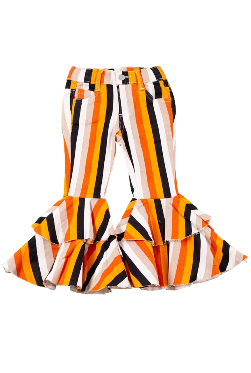 Orange Black Stripe Double Layer Flares