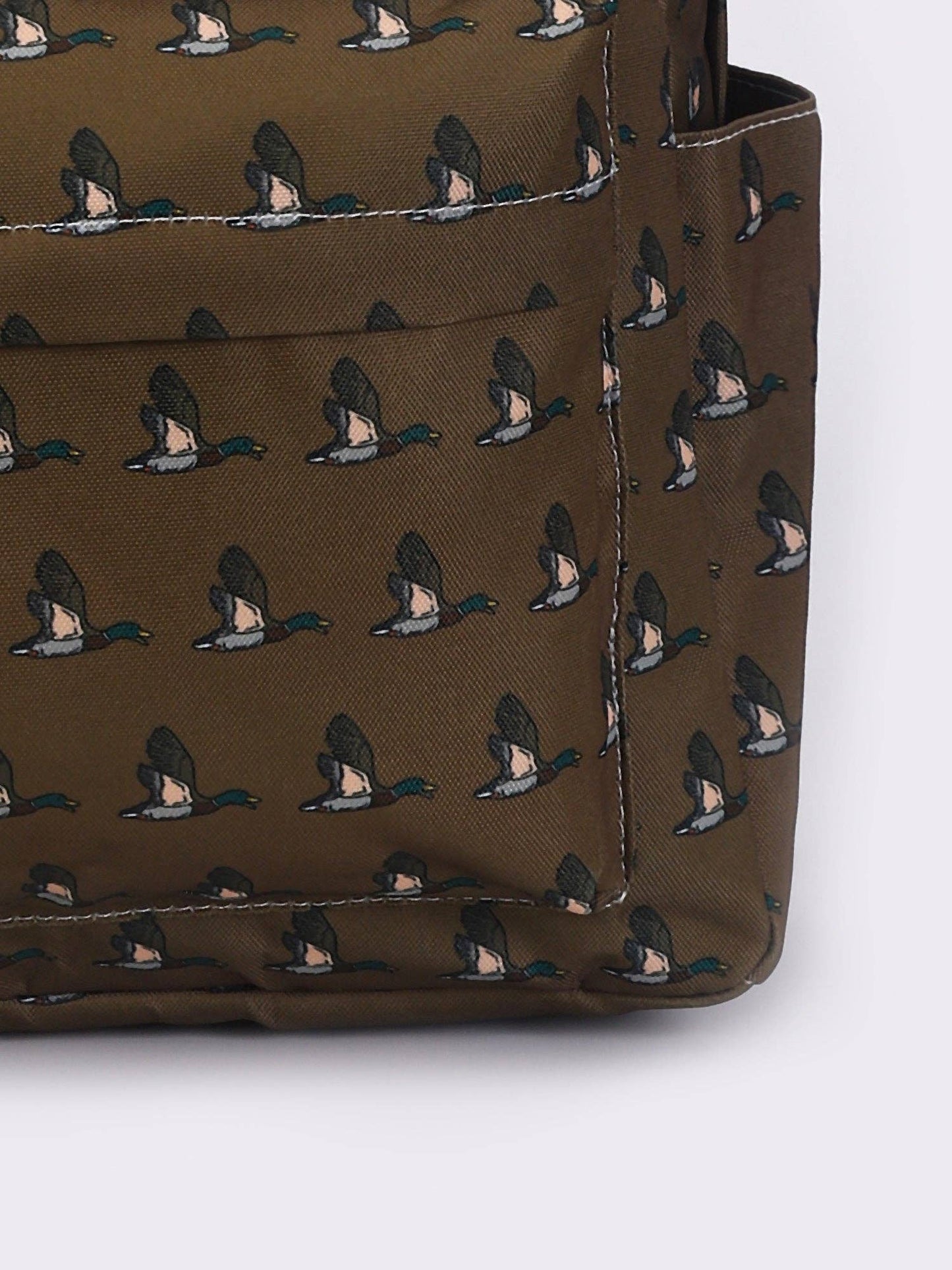 Brown Duck Printed Kids Backpack