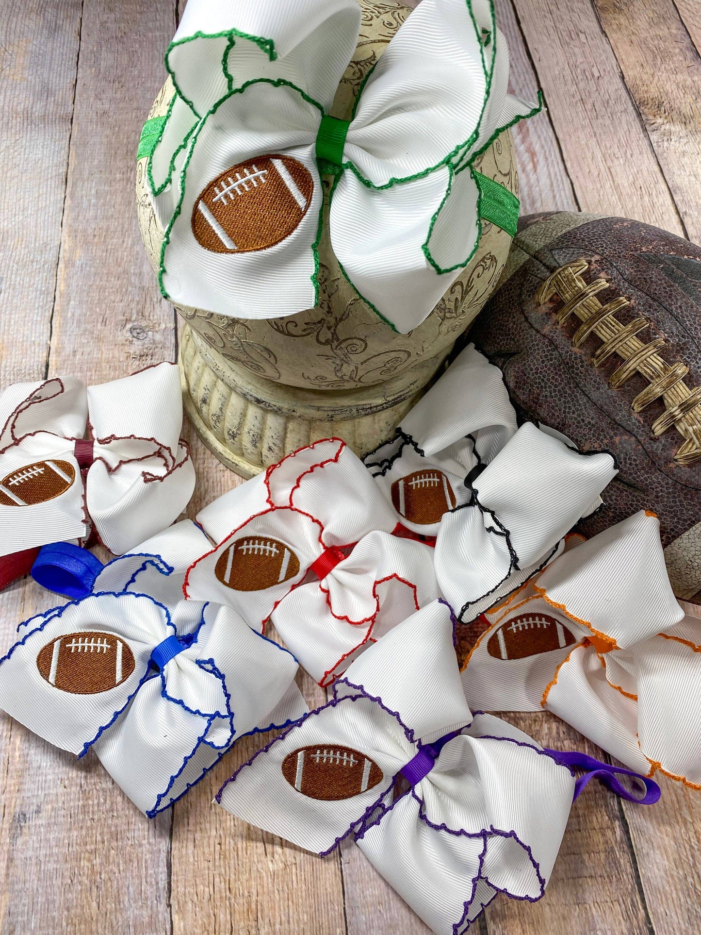 Football  Moonstitch Bow Headbands