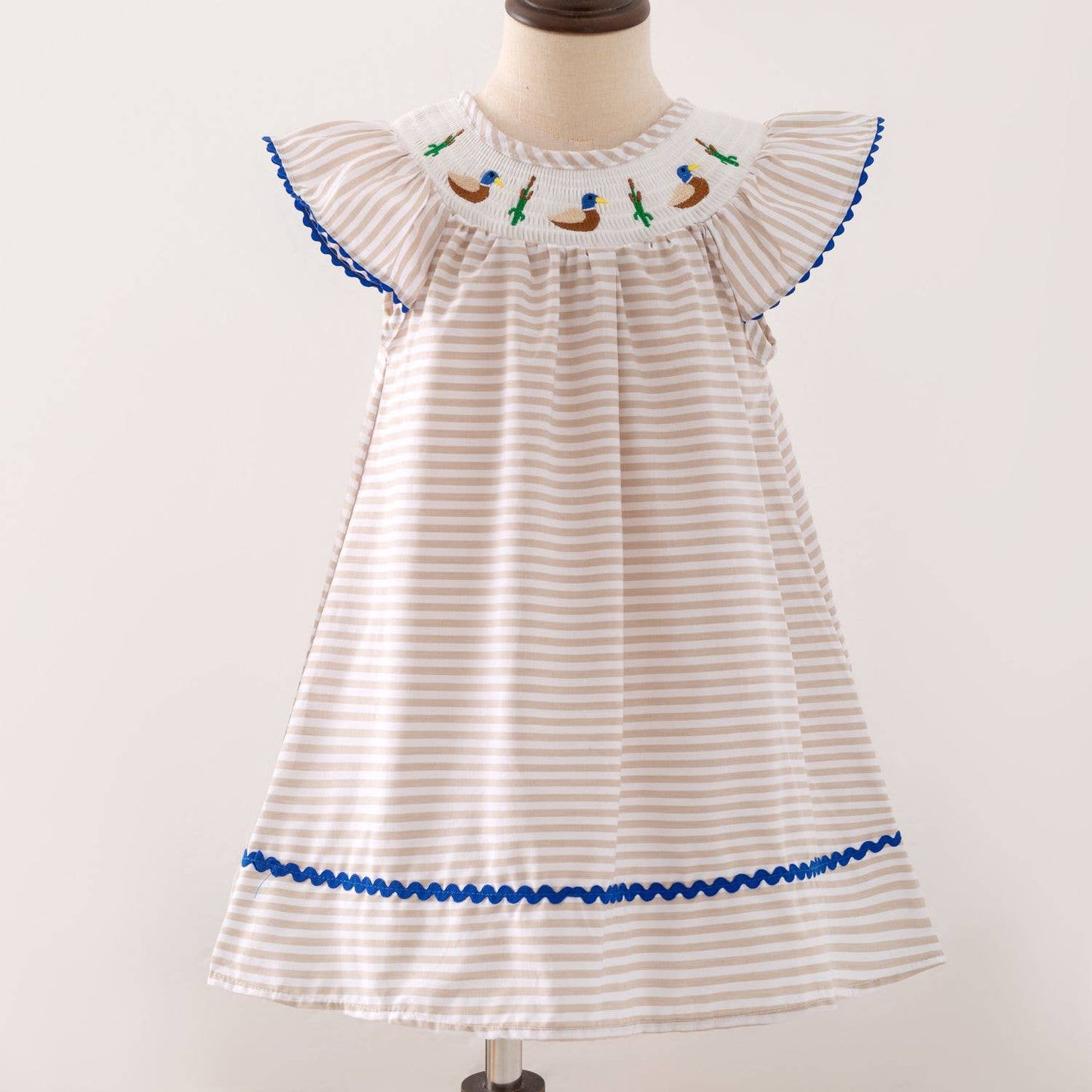 Mallard Smocked Girls Dress
