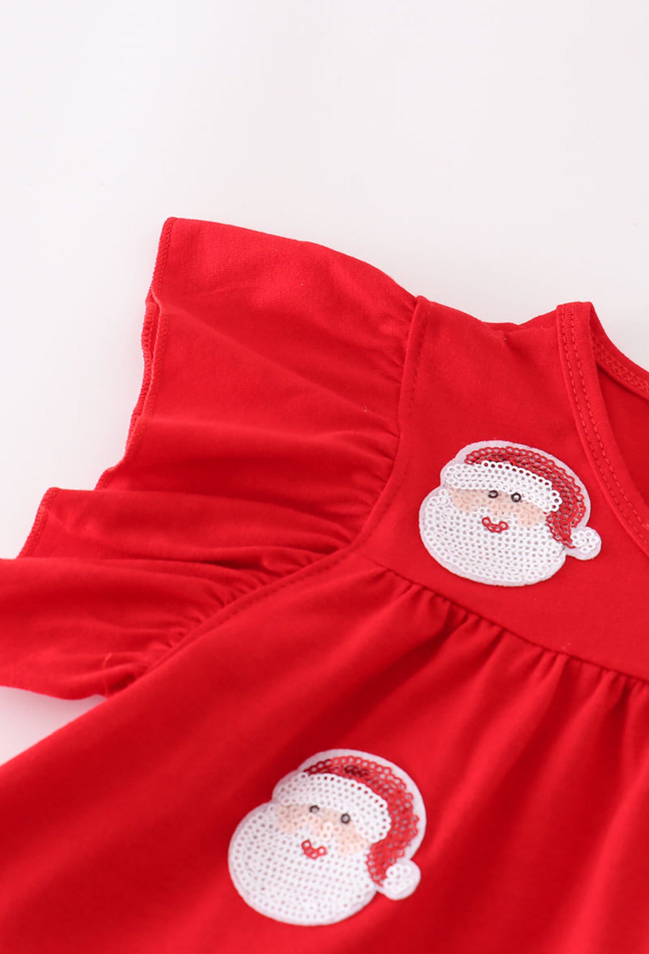 Red Tiered Sequin Dress