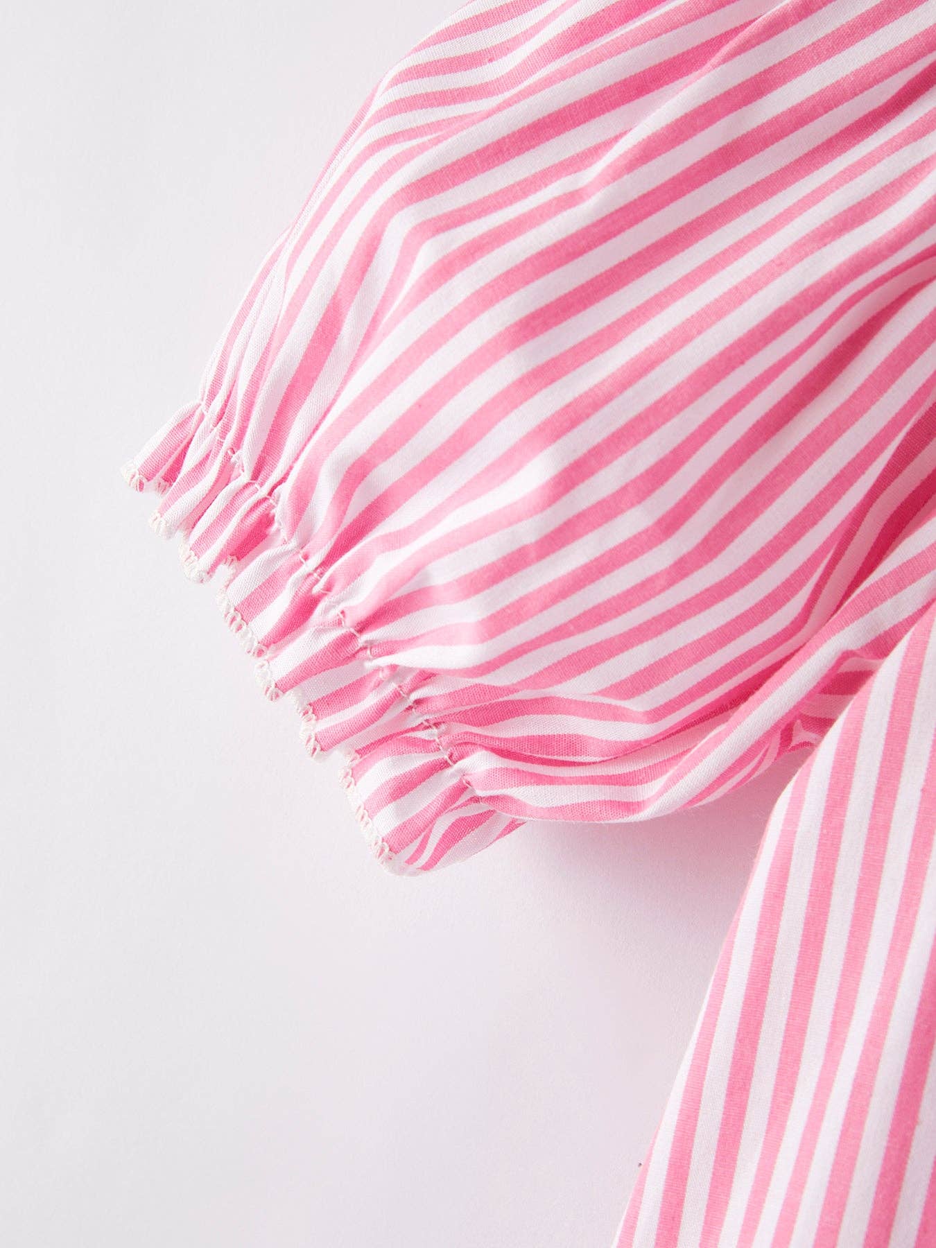 Striped Cupcake Smocking Pink Dress