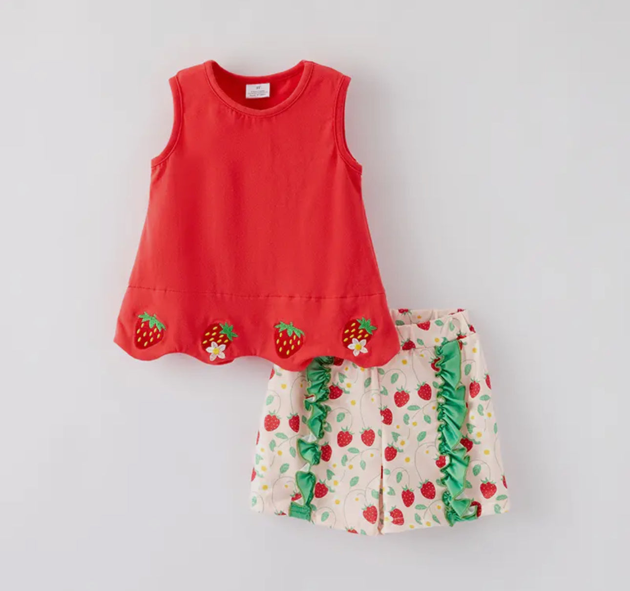 Strawberry Scallop Short Set