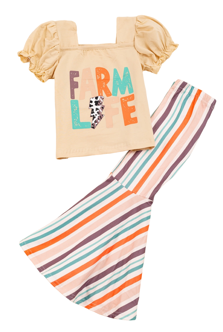 Farm Life Stripe Bell Set