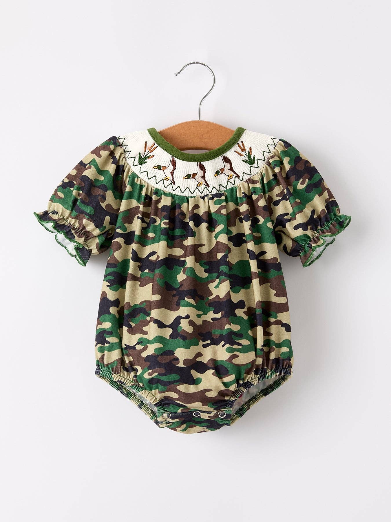 Camouflage Duck Smocking Bubble