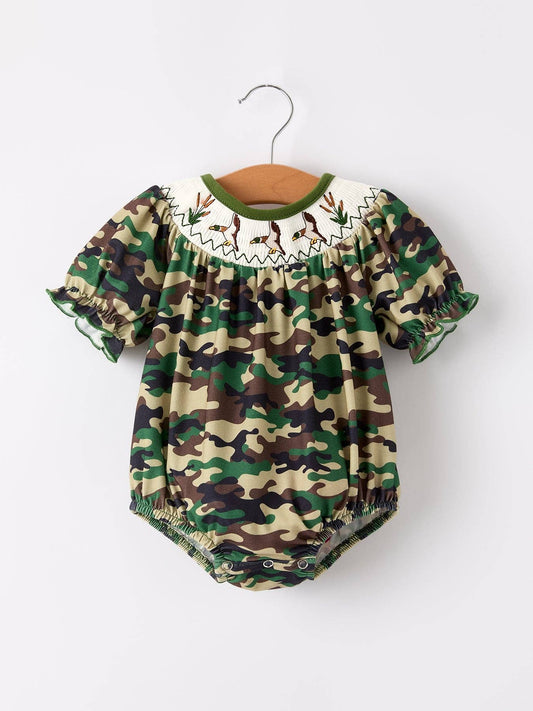 Camouflage Duck Smocking Bubble