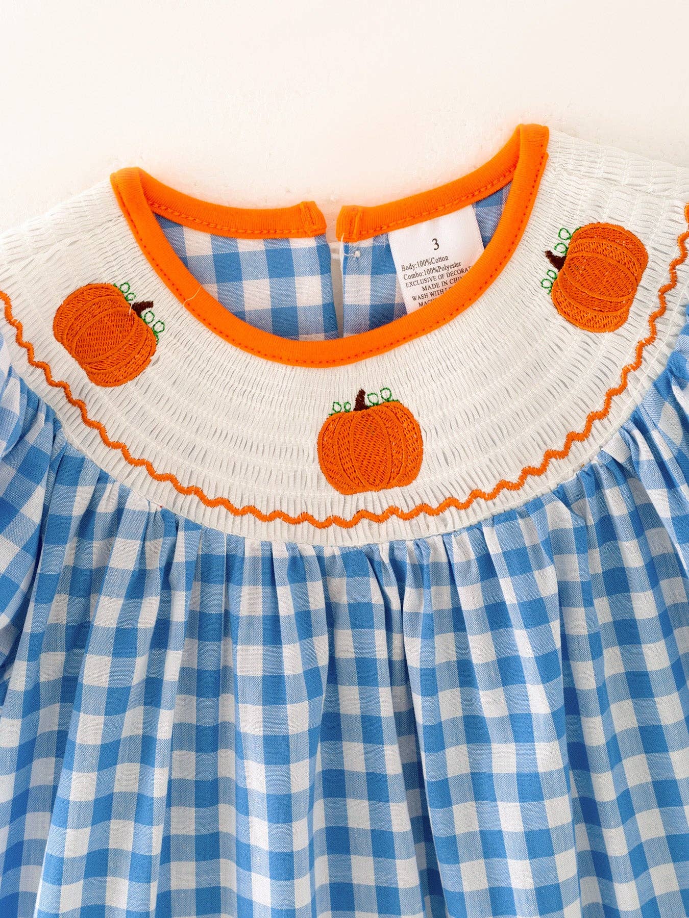 Blue Smock Gingham Plaid Dress