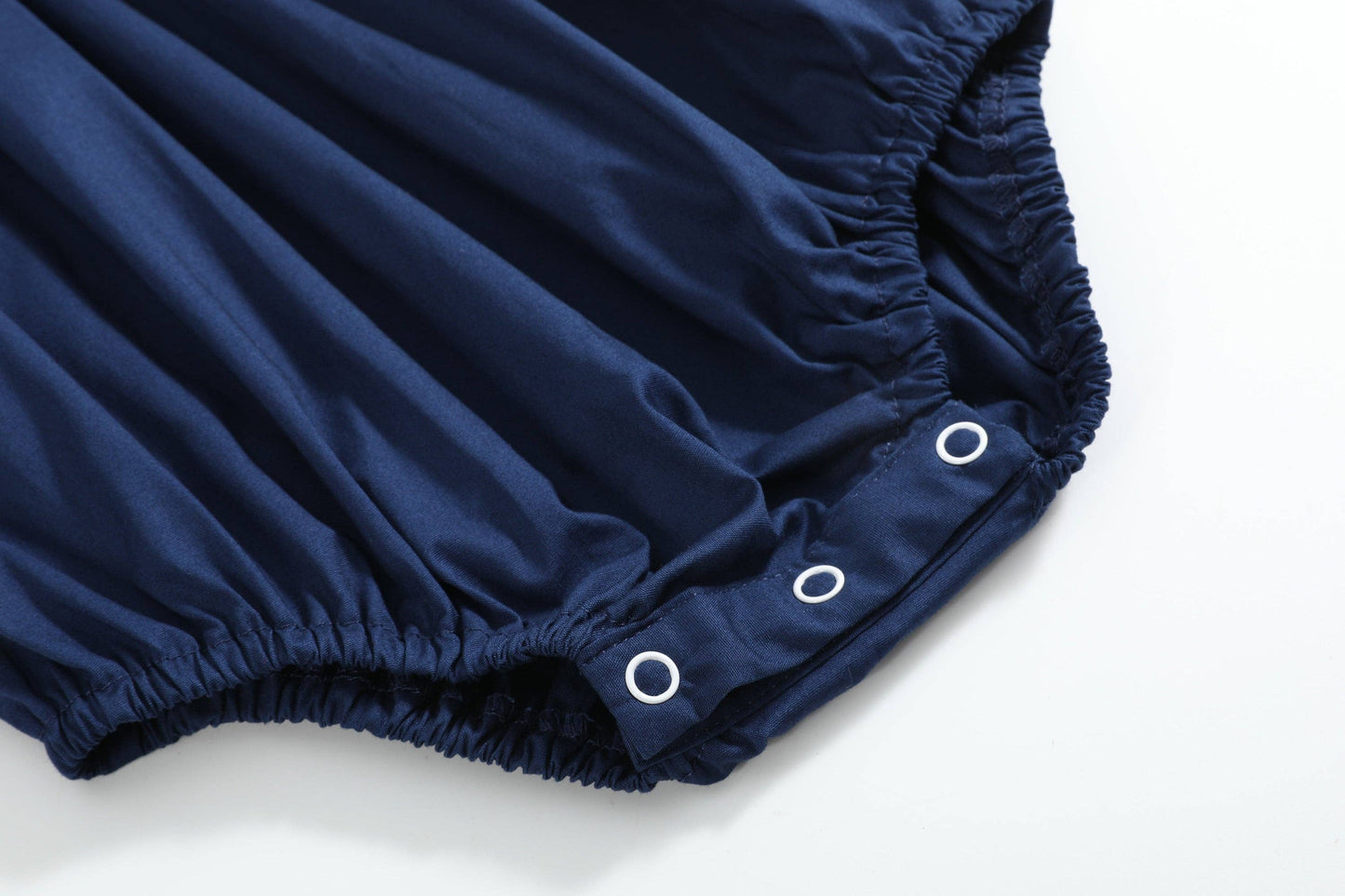 Blue Nativity Smocked Ruffle Bubble