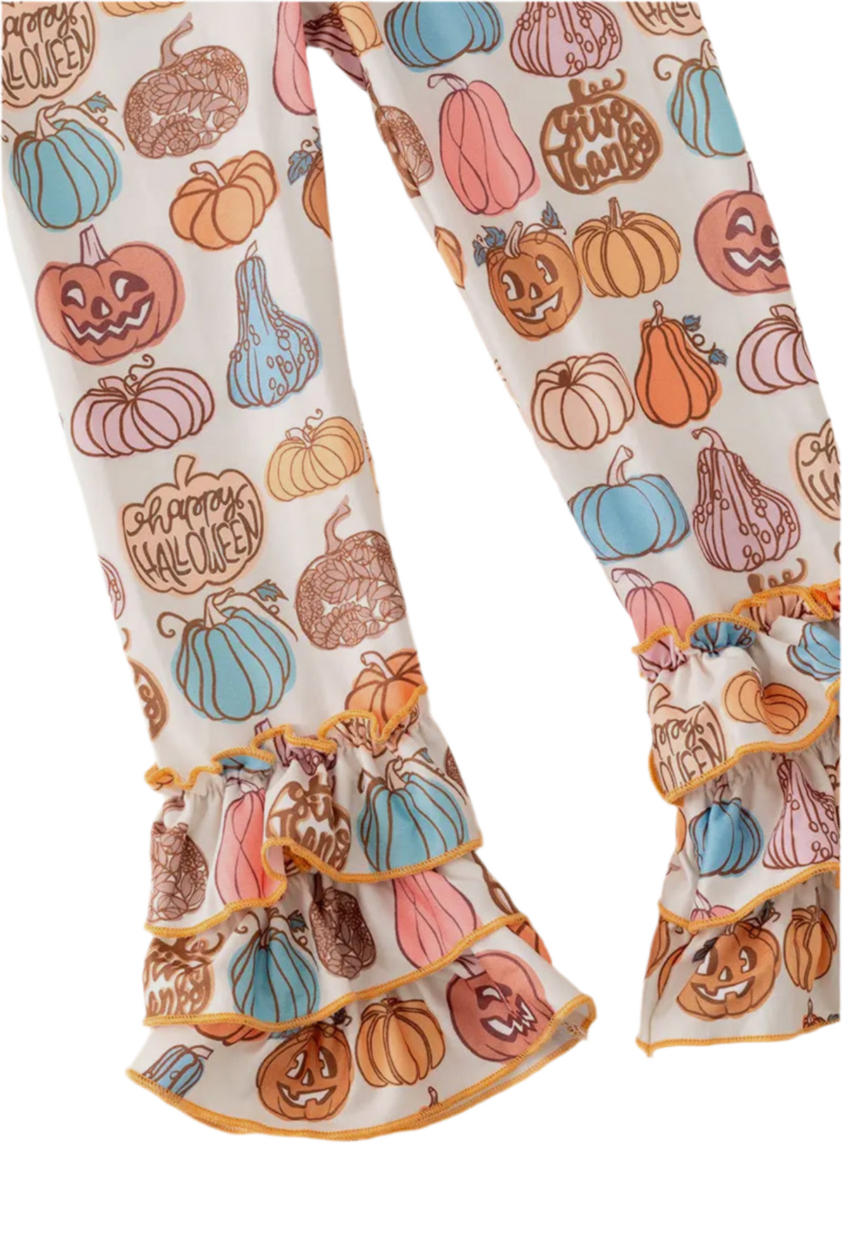 Tan Pumpkin Ruffle Set