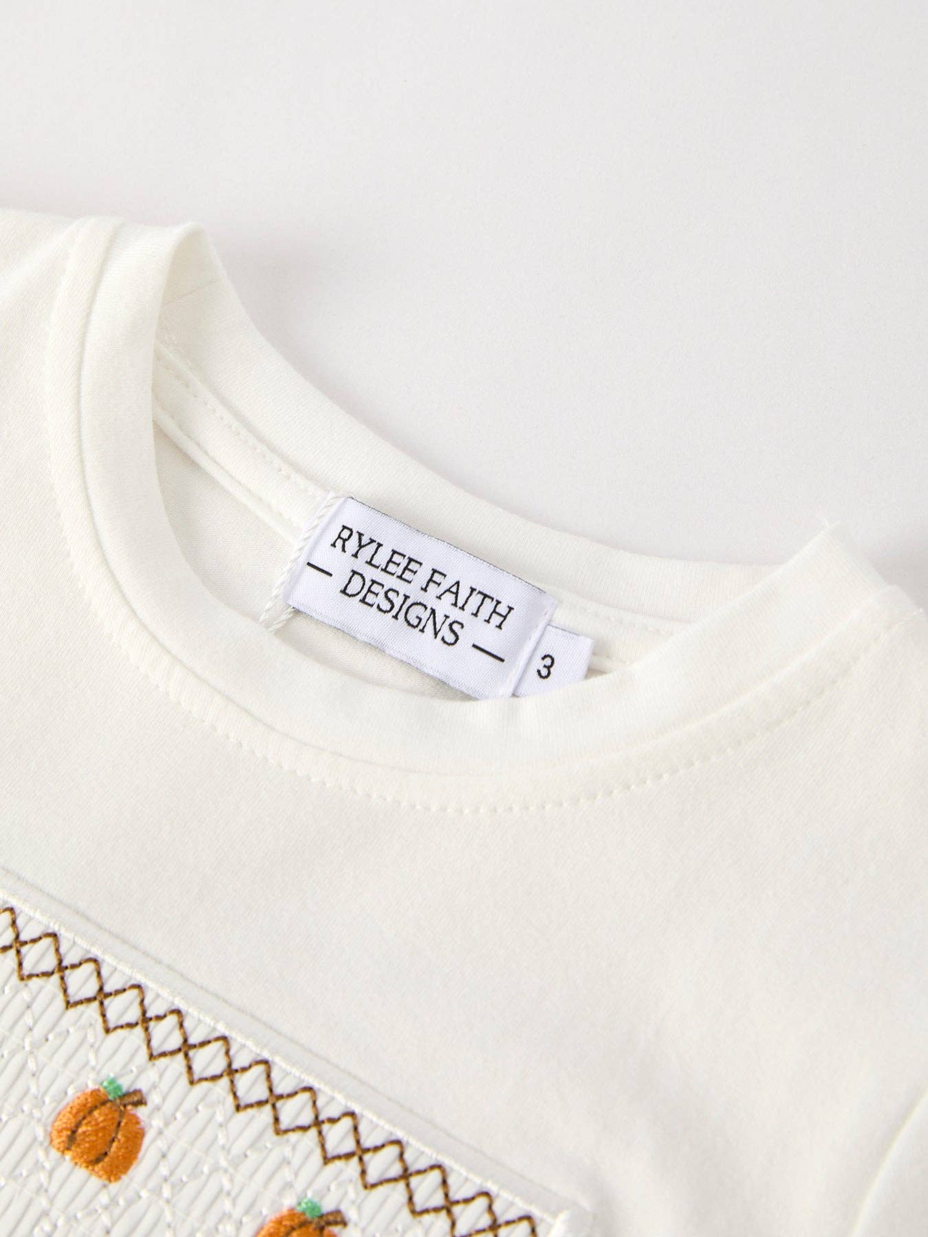 Beige Pumpkin Smock Boys Set