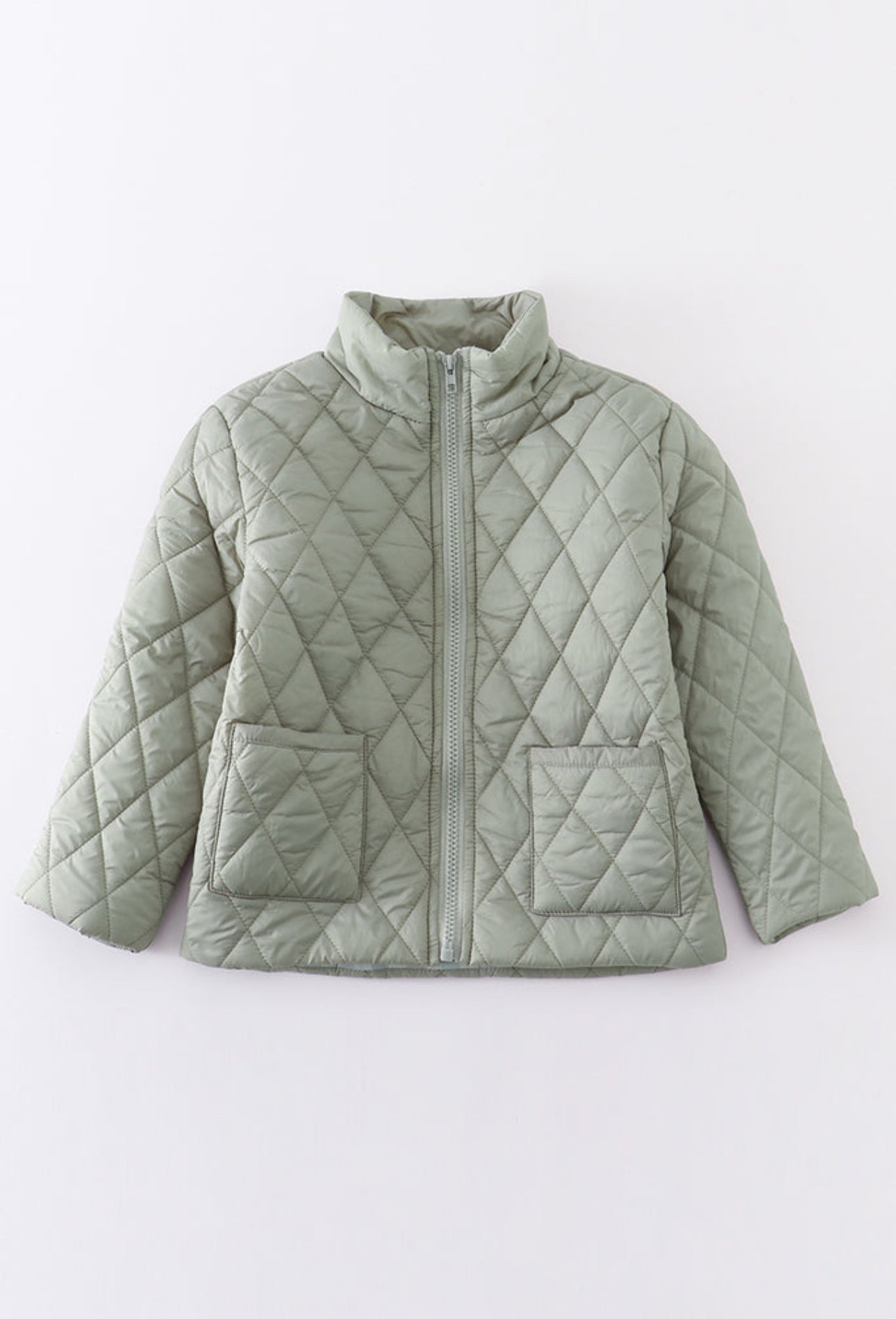 Grey Quilted Coat