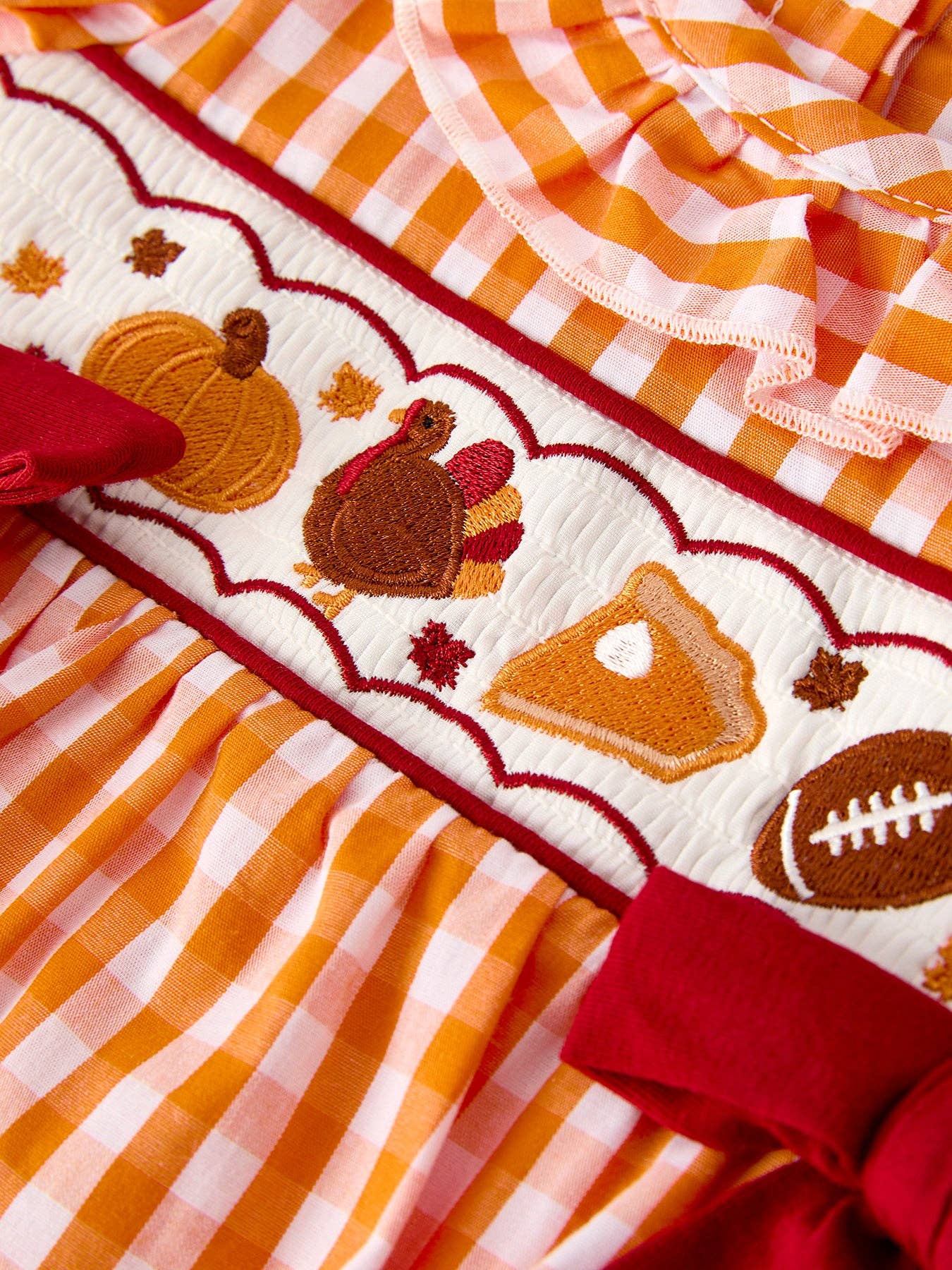 Fall Orange Check Bubble