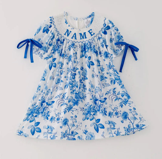 Blue Floral Custom Dress