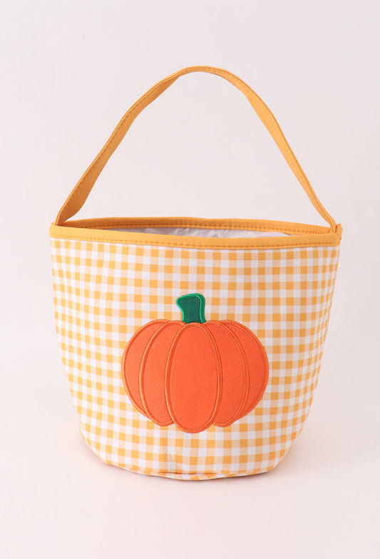 Pumpkin Applique Candy Bucket