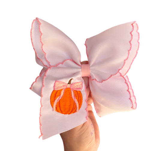 Pumpkin Coquette Hair Bow