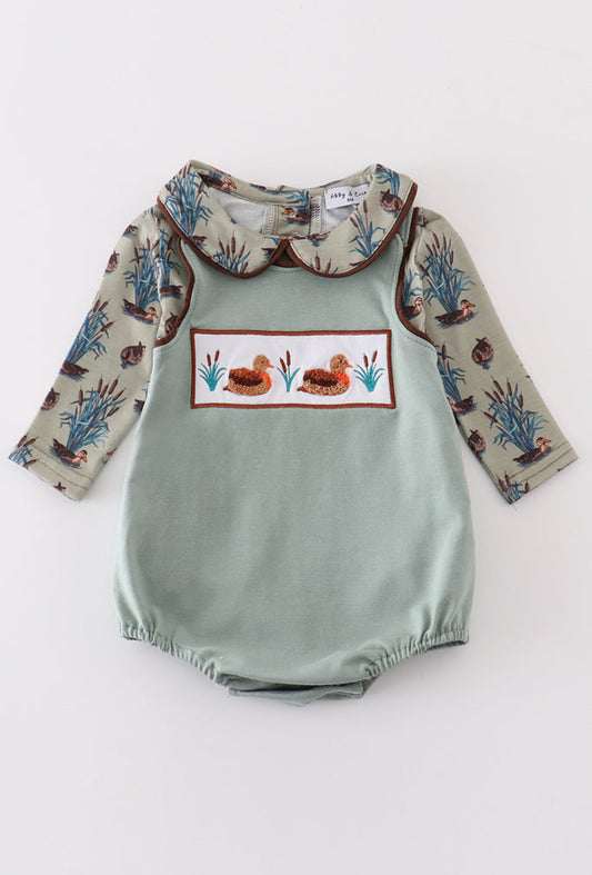 Sage Duck French Knot Bubble