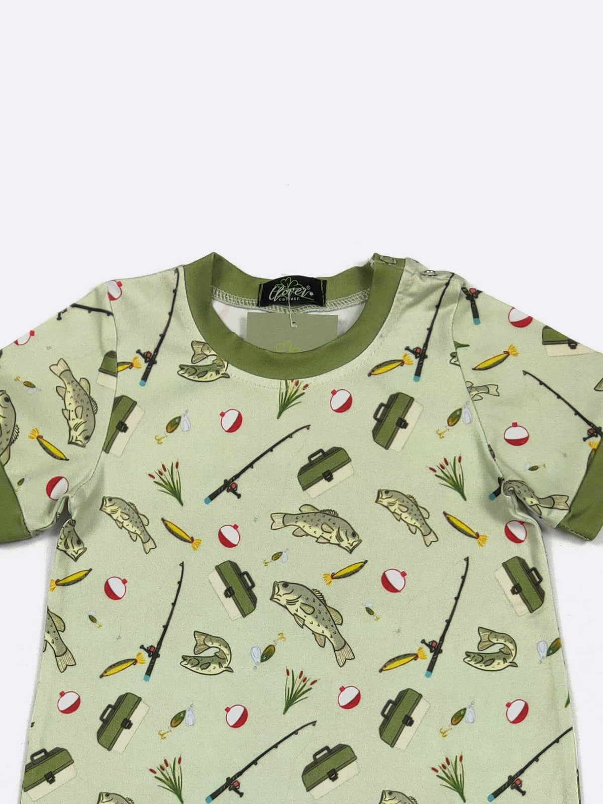Green Bass Boy Romper