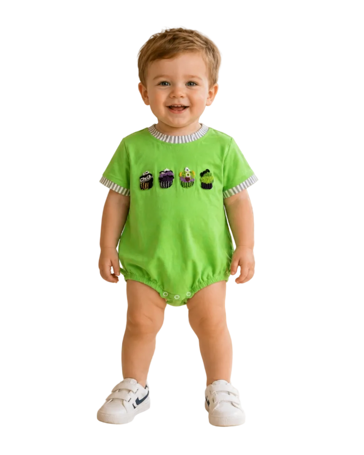 Monster Cupcake French Knot Boy Bubble