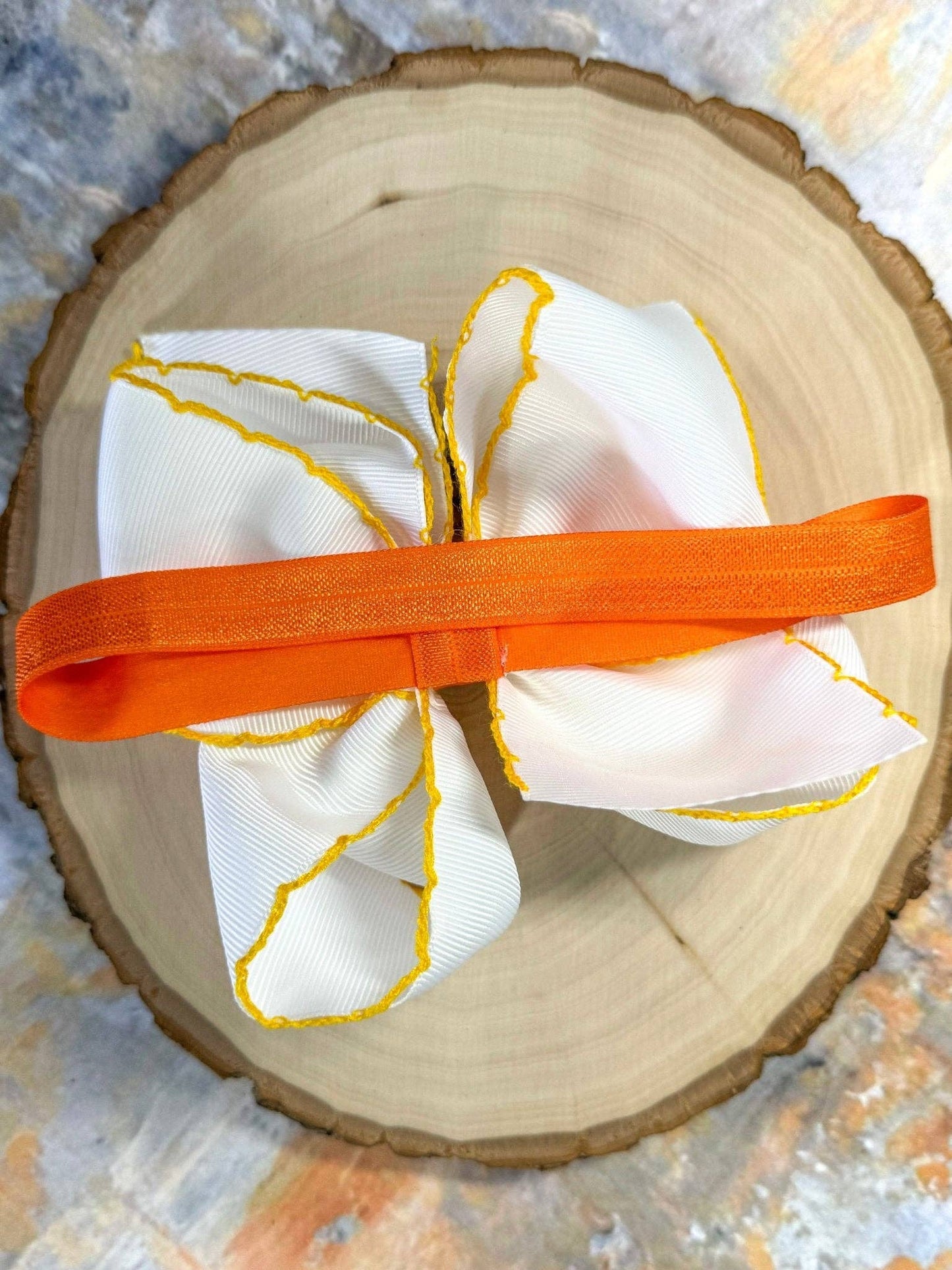 Candy Corn Moonstitch Headband
