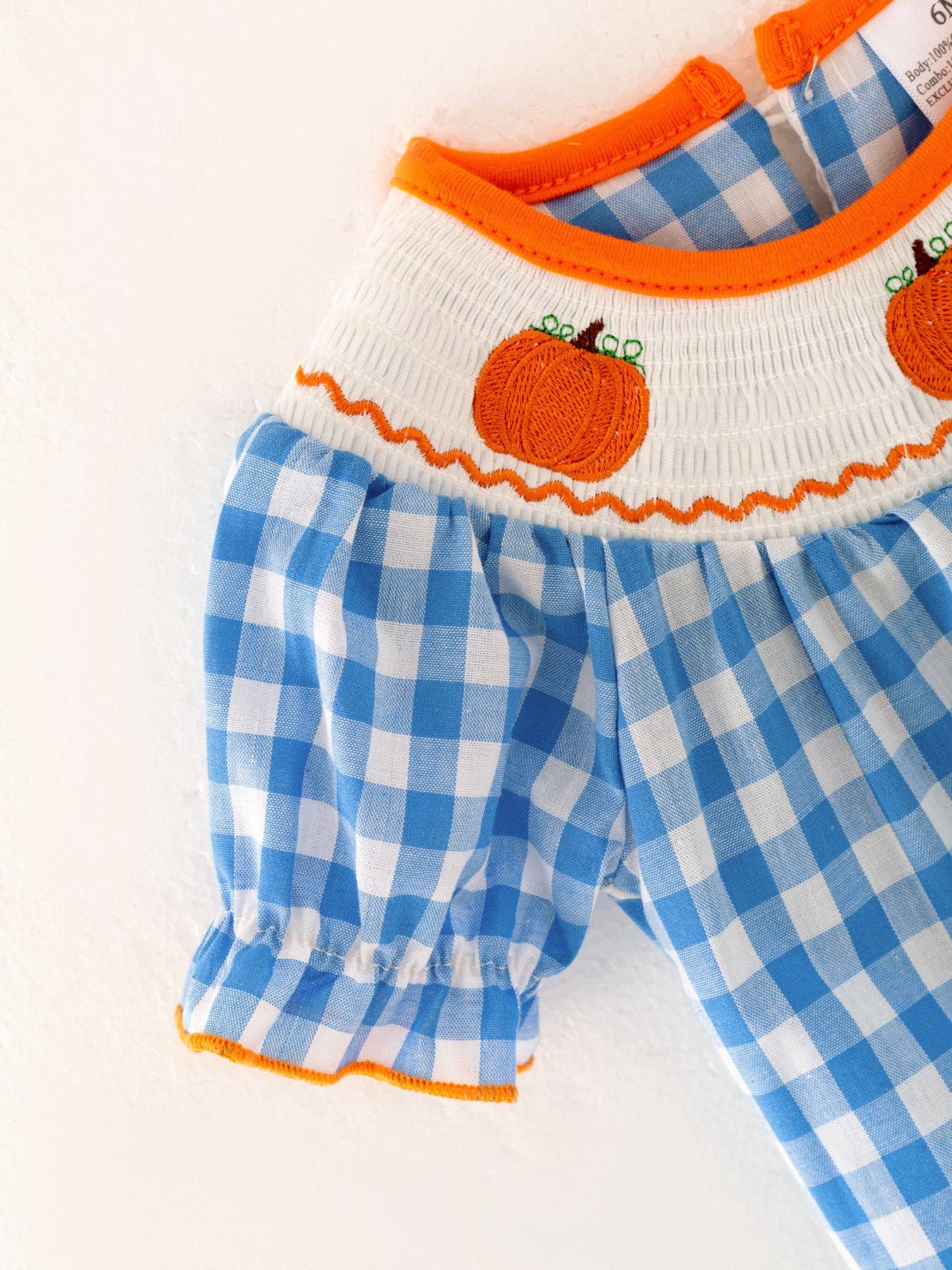 Blue Smock Gingham Plaid Bubble