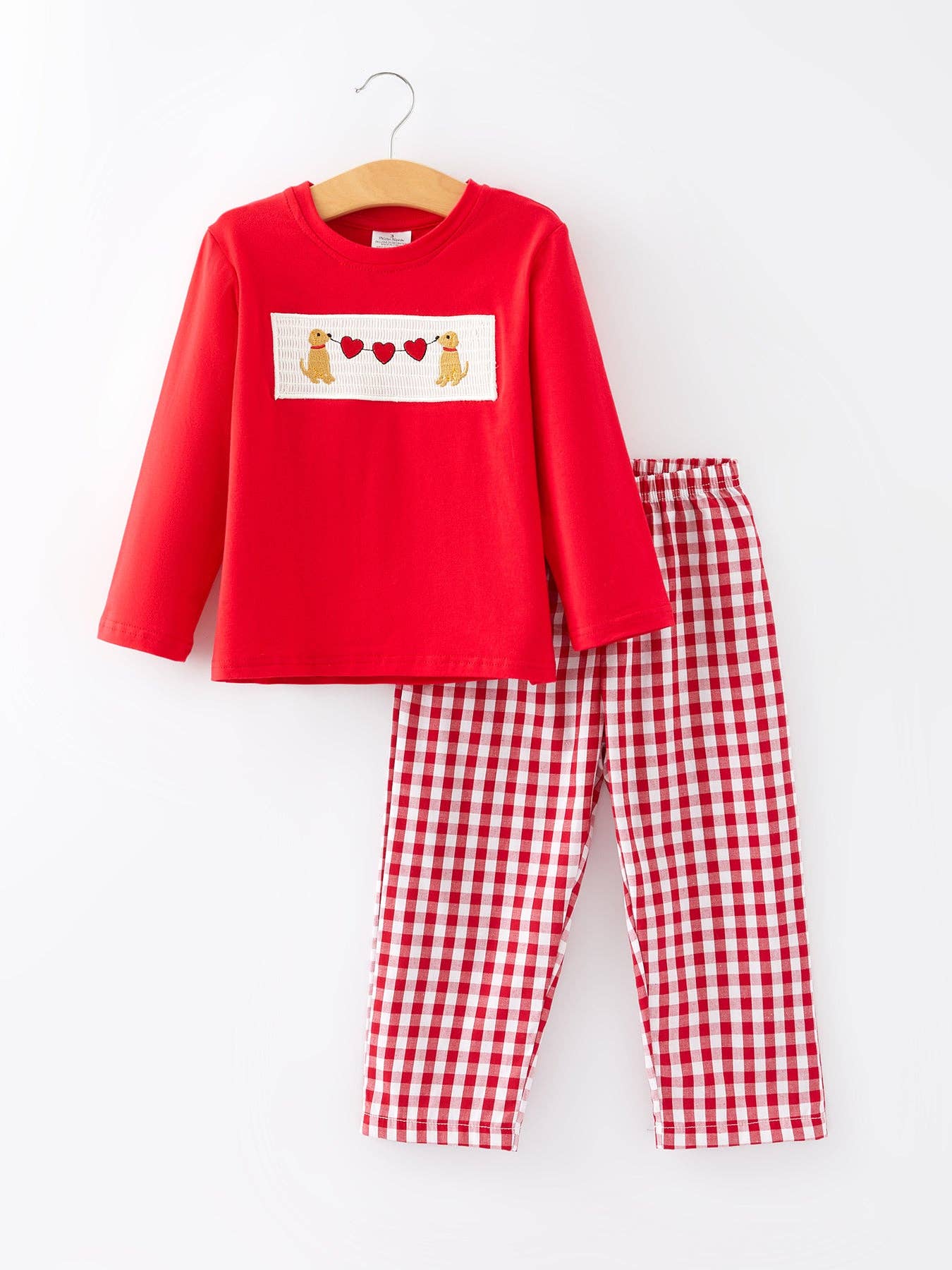 Dog Heart Smocking Boys Set