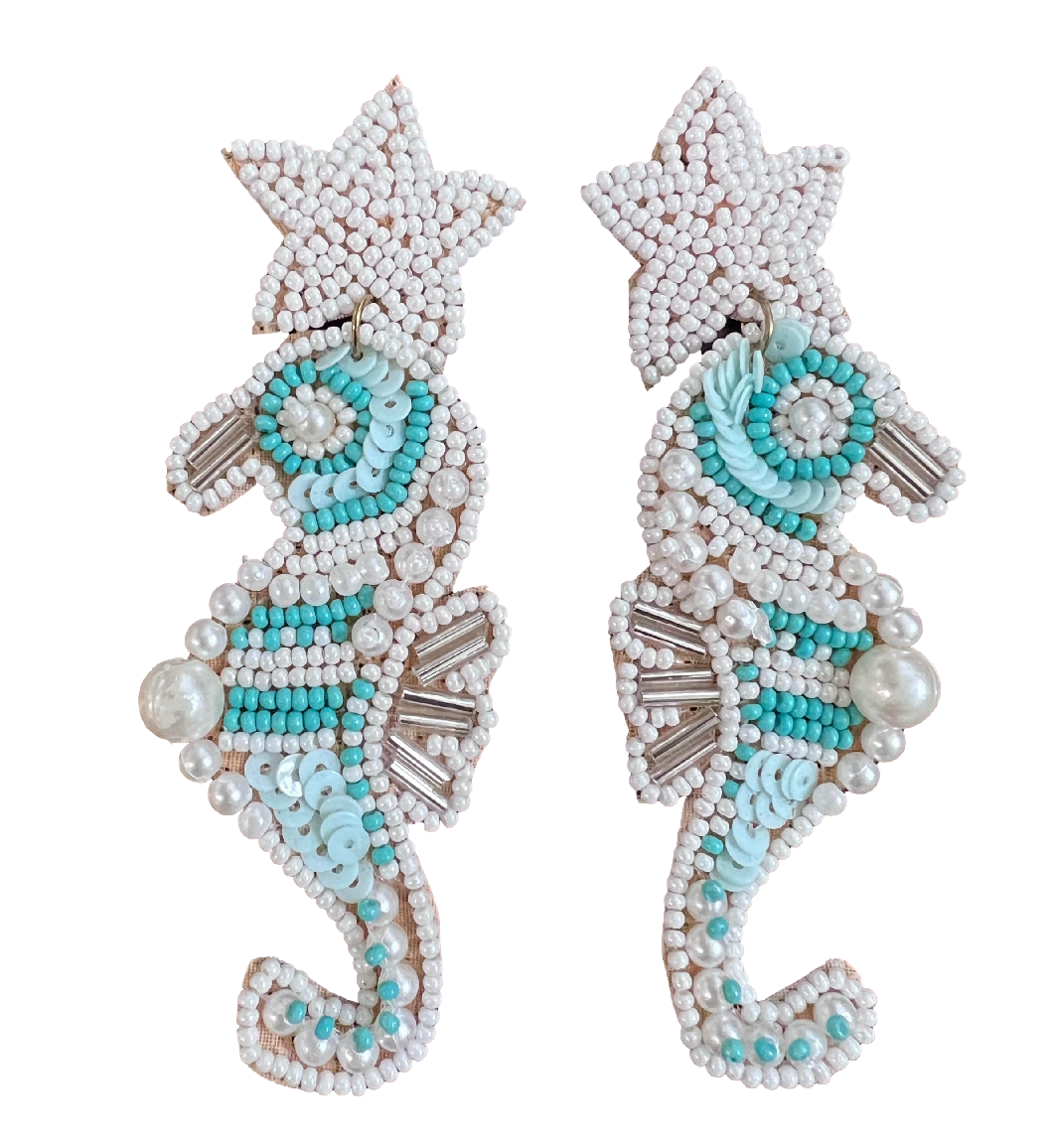 Seahorse Beaded Earrings