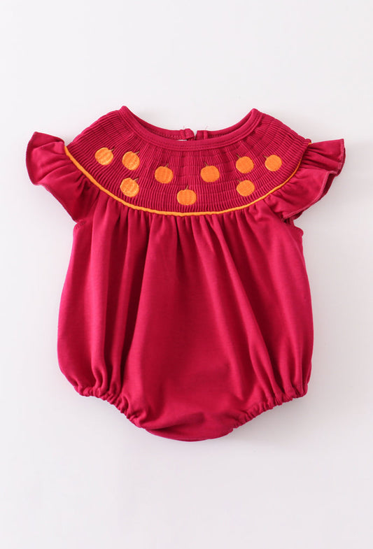 Smock Pumpkin Embroidery Bubble