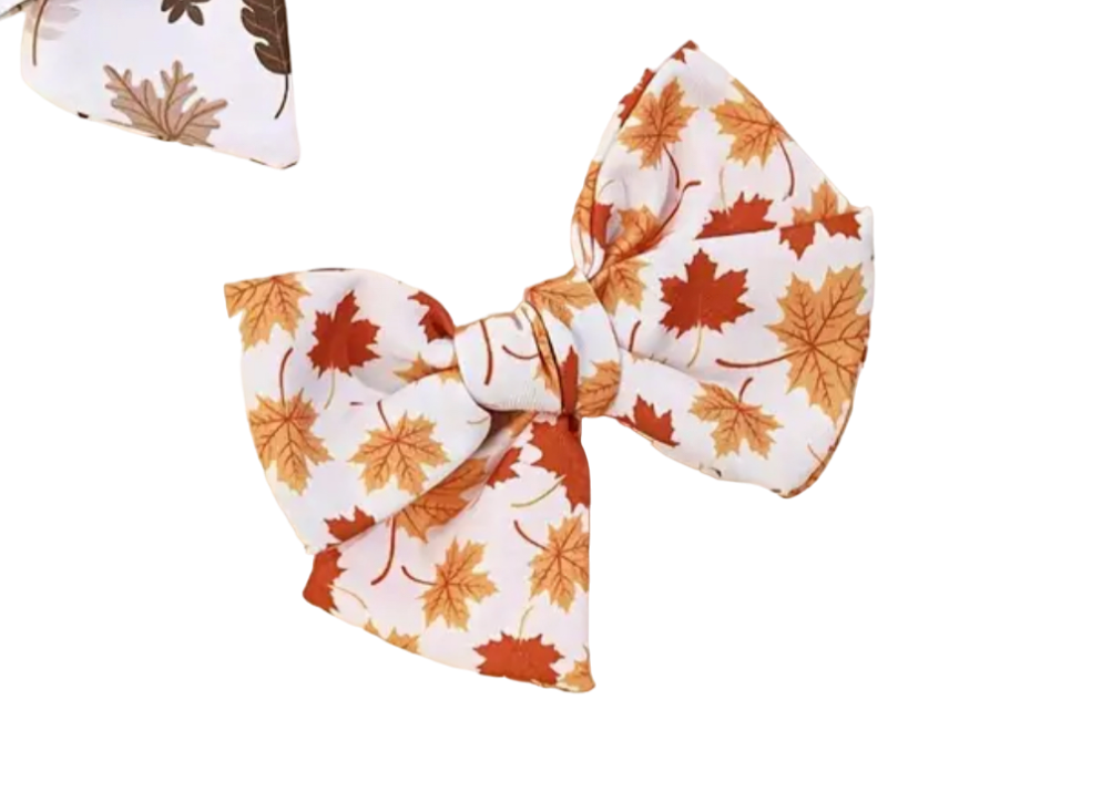 Maple Leaf Hair Bow