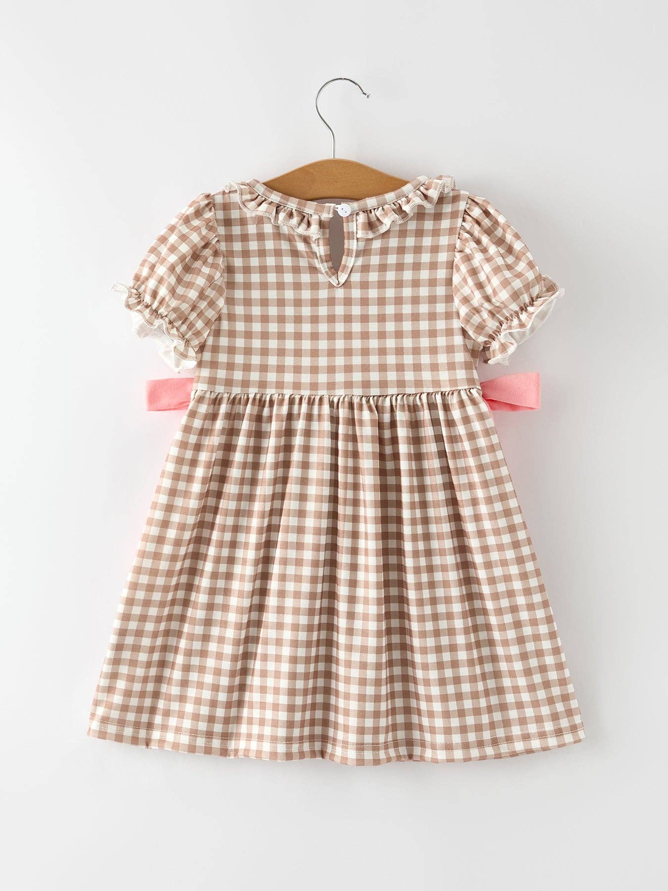 Plaid Gingerbread Smocked Dress