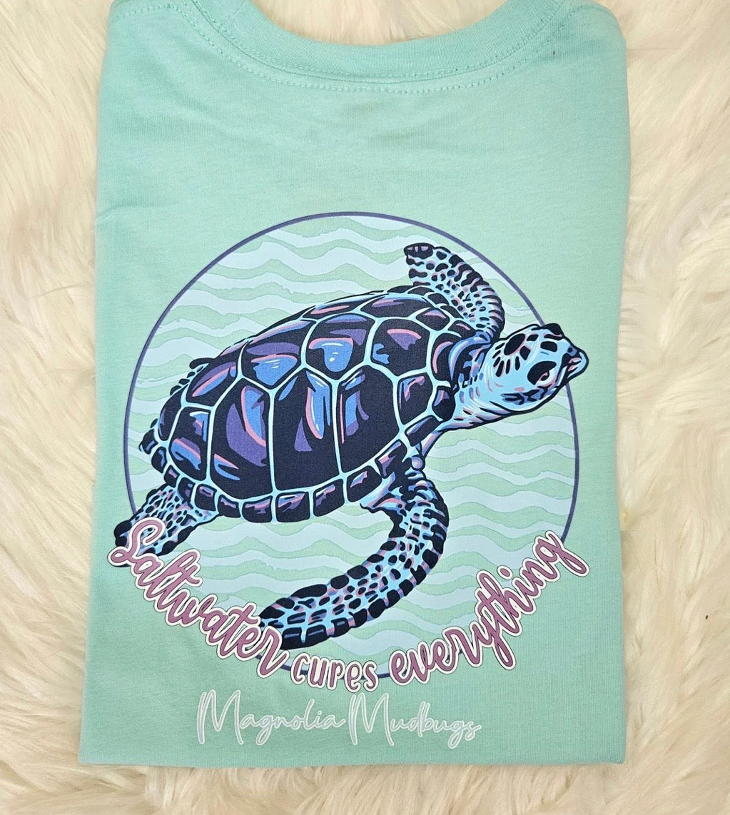 Teal Turtle Tee