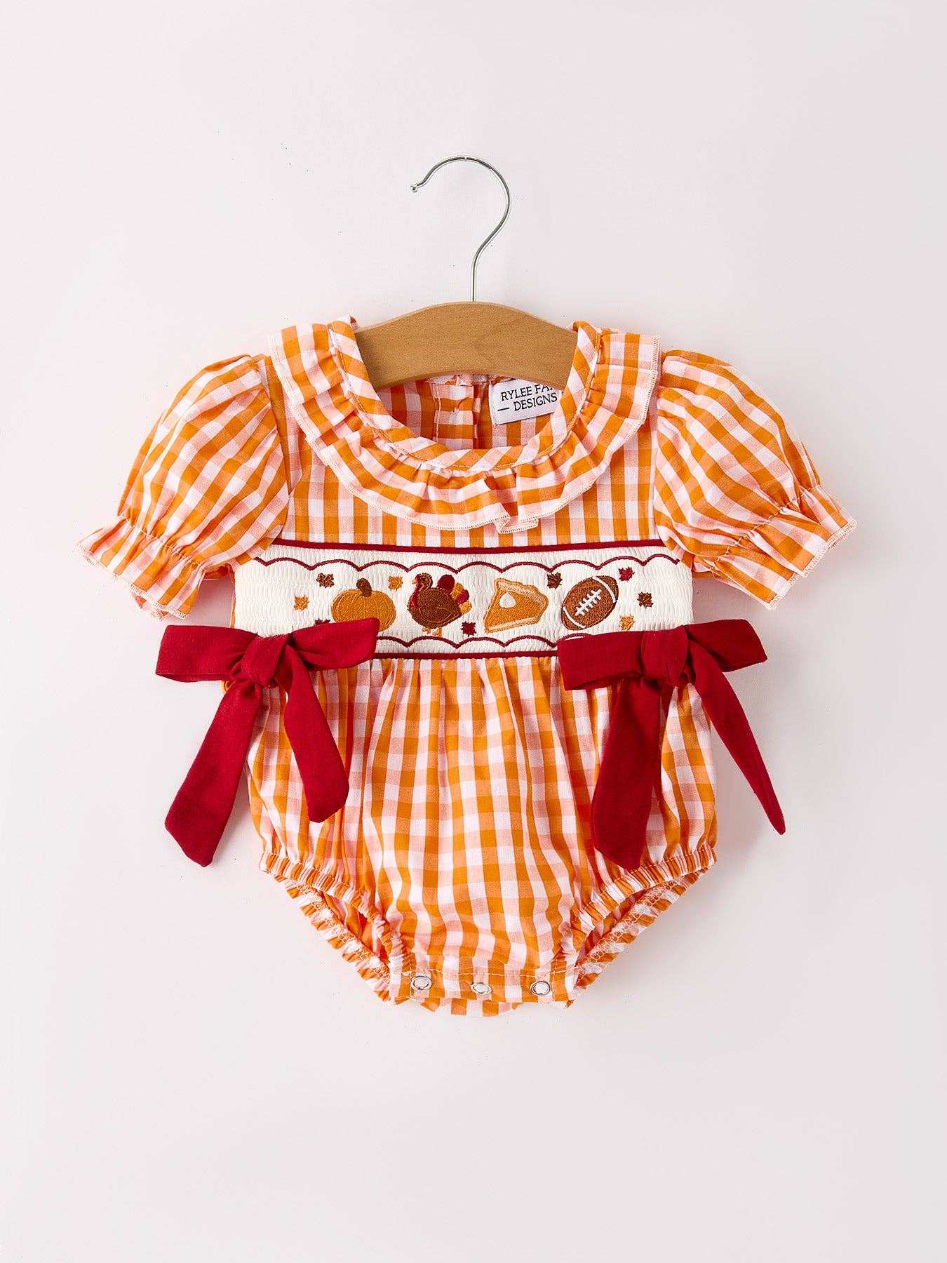 Fall Orange Check Bubble