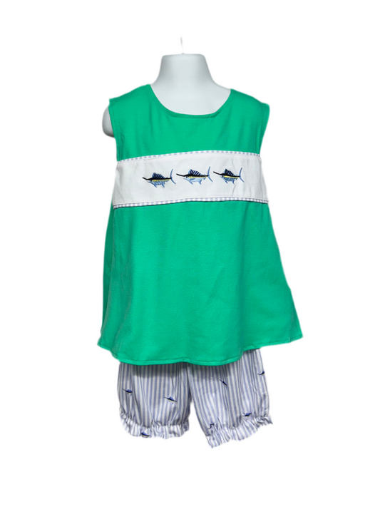 Mint Marlin Swingback Bow Set