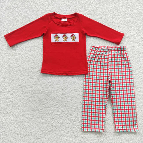 Red Plaid Gingerbread Pant Set