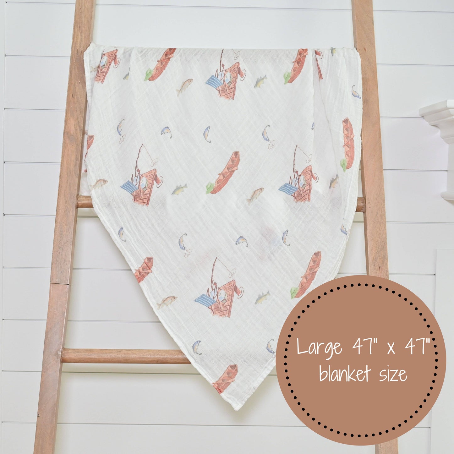 Gone Fishing Swaddle Blanket
