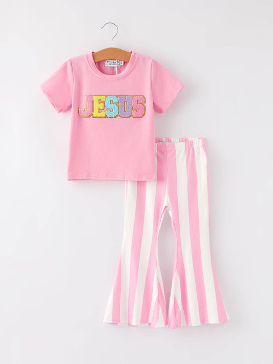 Jesus Applique Girls Set
