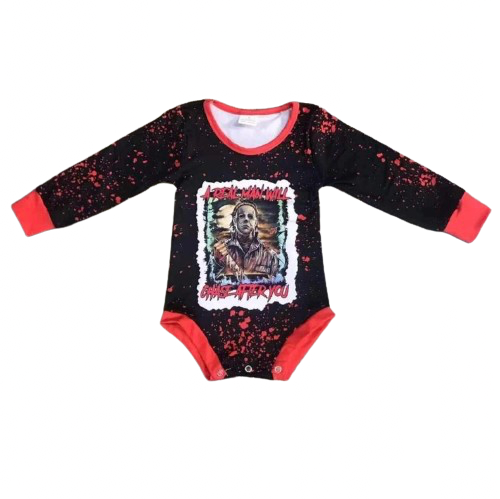 Michael Myers Red Trim Romper