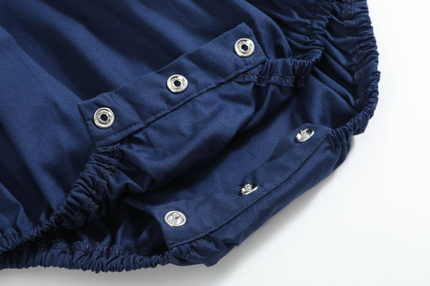 Blue Nativity Smocked Ruffle Bubble