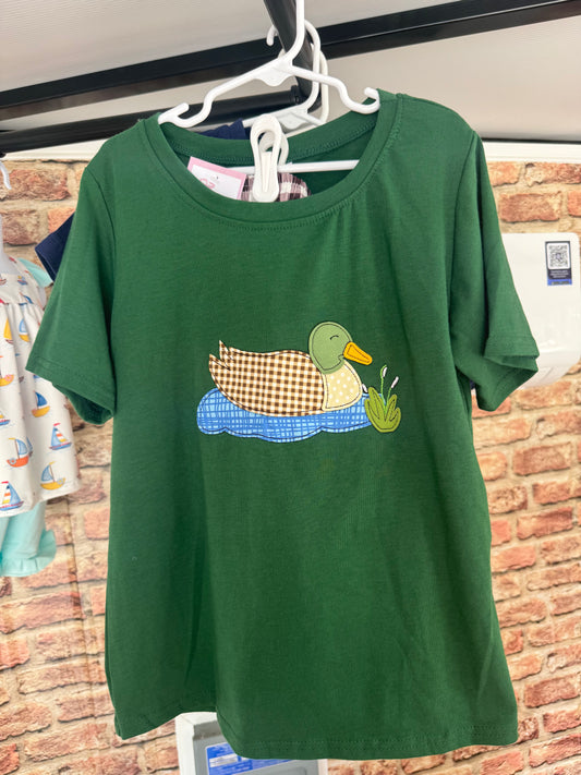 Green Plaid Duck Short Set